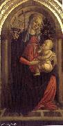 BOTTICELLI, Sandro Madonna of the Rosengarden fhg oil